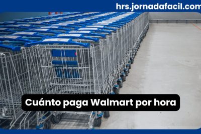Carritos de supermercado alineados en Walmart antes de la jornada laboral